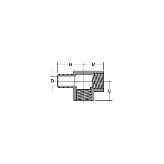 Conexión de Bronce Tee Macho NPT 1/4"x Hembra NPT 1/4" x Hembra NPT 1/4" - Image 2