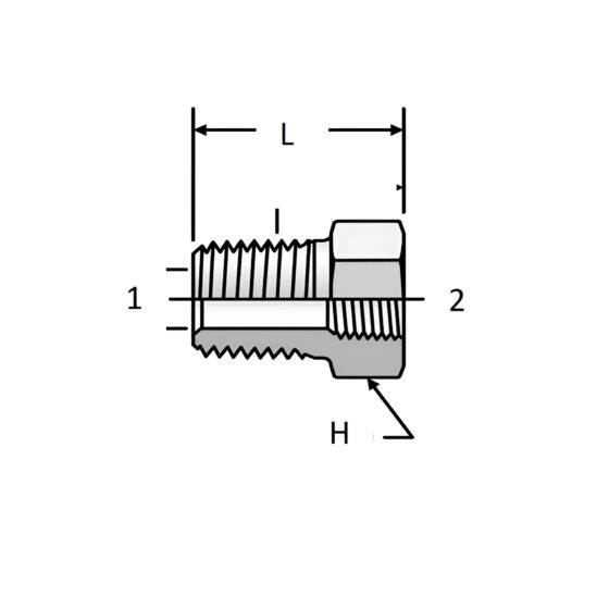 Adaptador Hidráulico Reducción Bushing 1" X 3/4 NPT - Image 2