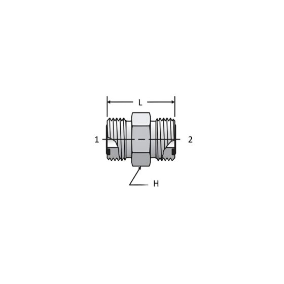 Adaptador Hidráulico Macho Cara Plana 5/8" - Image 2