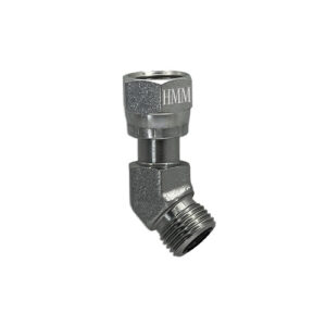 Adaptador Hidráulico Codo 45° Macho Cara Plana 3/8″ X Hembra Cara Plana 3/8″ 45°