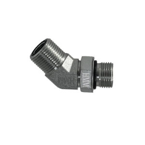 Adaptador Hidráulico Codo 45° Macho Cara Plana 1″ X Macho Macho Oring Boss 3/4″
