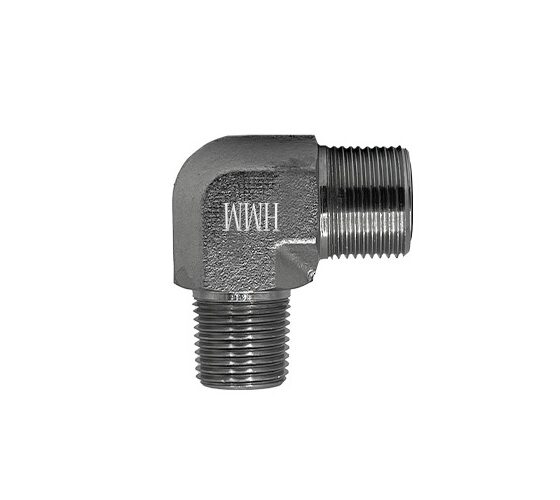 Adaptador Hidráulico Codo 90° Macho Cara Plana 1/4" X Macho NPT 1/4"