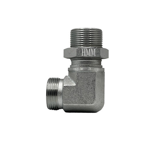 Adaptador Hidráulico Pasamuro Macho Cara Plana 1" 90°