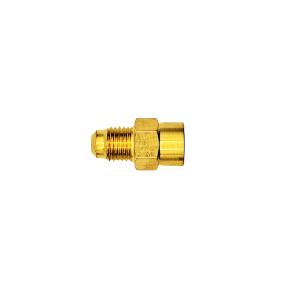 Conector de Bronce Macho Flare 1/4" X Hembra NPT 1/8"