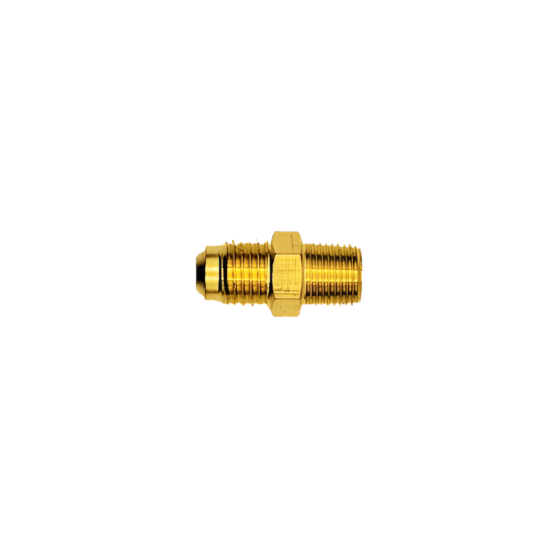 Conector de Bronce Macho Flare 1/2" X Macho NPT 3/8"