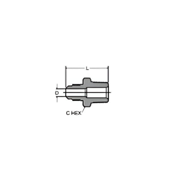 Conector de Bronce Macho Flare 1/2" X Macho NPT 3/8" - Image 2