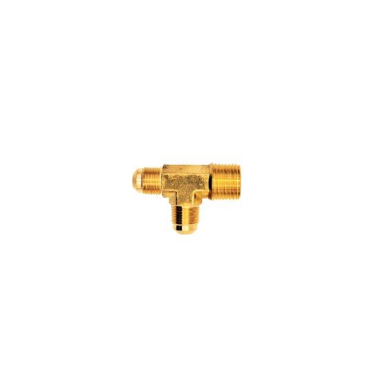 Coneción de Bronce Tee Macho Flare x Macho Lateral NPT 3/8" x 1/2