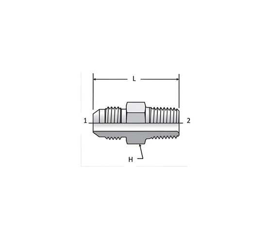 Adaptador Hidráulico Niple 5/16" JIC X 1/4" NPT - Image 2