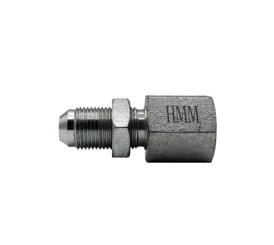 Adaptador Hidráulico Pasamuro Macho JIC 1/2" X Hermbra NPT 1/2"