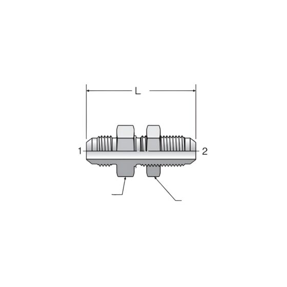 Adaptador Hidráulico Pasamuros 1/2" Macho JIC - Image 2