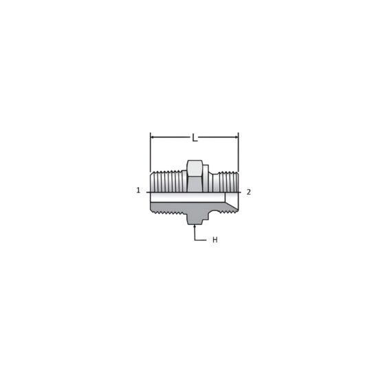 Adaptador Hidráulico Macho NPT 1/4" X Macho BSPP 3/8" - Image 2