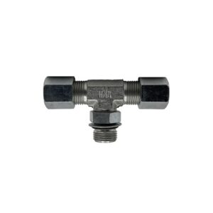 Adaptador Hidráulico Tee Union con Garbanzo 1/4″ X Macho Oring Boss al Centro 1/4″
