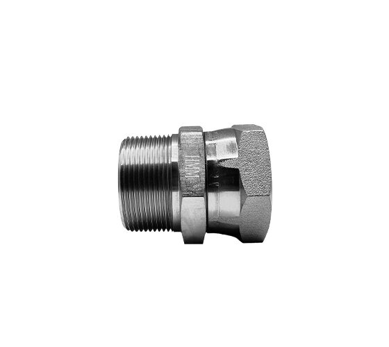 Adaptador Hidráulico Macho NPT 1/4" X Hembra NPT 3/8" Giratoria