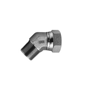 Adaptador Hidráulico 1″ Macho NPT X Hembra NPT 1″ Giratoria 45°