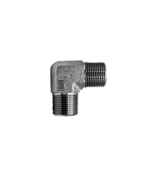 Adaptador Hidráulico Codo 90°Macho NPT 1/4"