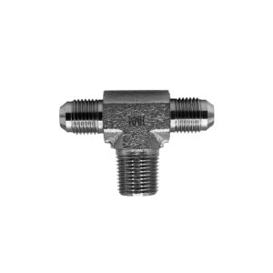 Adaptador Hidráulico Tee Macho JIC 1/4″ X 1/4″ Macho NPT al Centro