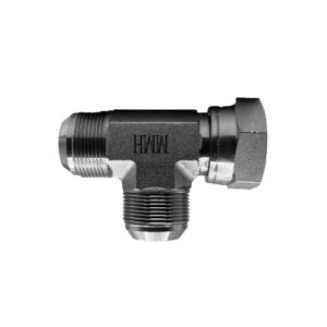 Adaptador Hidráulico Tee 3/8″ Macho JIC X Hembra JIC Giratoria X  Macho JIC