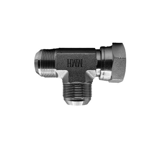 Adaptador Hidráulico Tee 5/8" Macho JIC X Hembra JIC Giratoria X Macho JIC