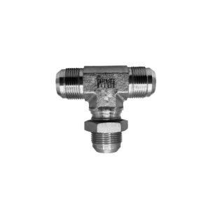 Adaptador Hidráulico Tee 3/8″ Macho JIC X Macho JIC X Pasamuro Macho JIC