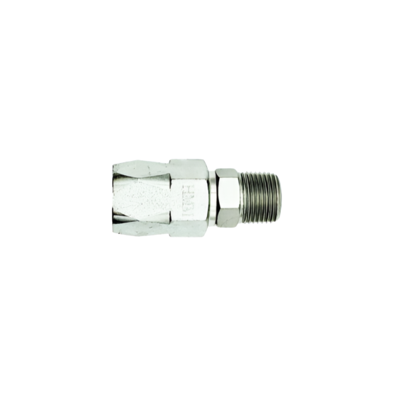Conexión de Acero para Manguera de Frenos Macho 3/8" x 1/2"