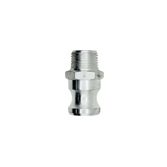 Adaptador Camlock de Aluminio Tipo F  Macho X Macho NPT 1 1/2"
