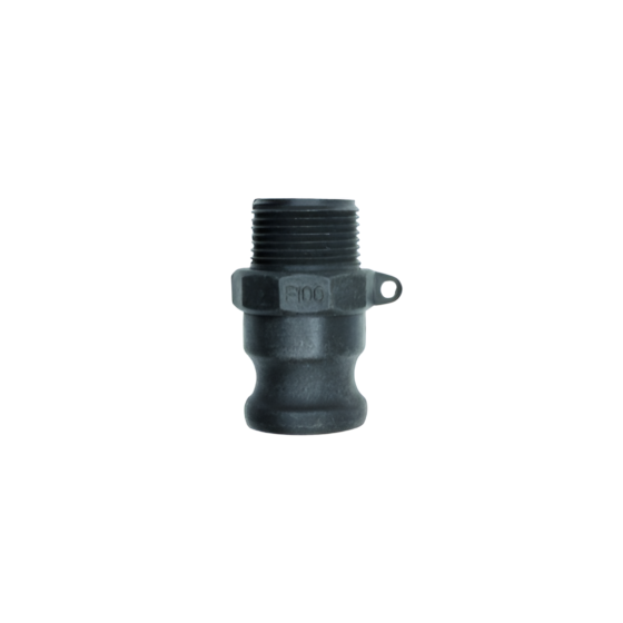 Adaptador Camlock de Polipropileno Tipo F  Macho X Macho NPT 1 1/4"