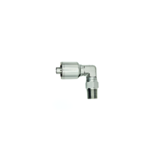 Conexión Hidráulica para Manguera 2 Mallas 1/2″ x Rosca Macho NPT 1/2″ 90° Giratorio