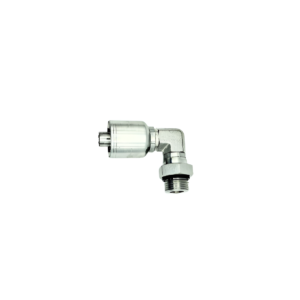 Conexión Hidráulica para Manguera 2 Mallas 1/2″ x Rosca Macho Oring Boss 5/8″ 90° Giratorio