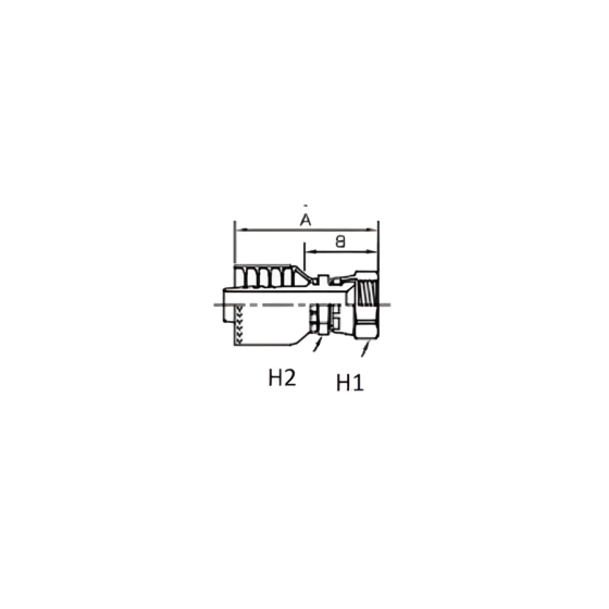 Conexión Hidráulica para Manguera 4 Mallas 5/8" x Rosca Hembra JIC 5/8" - Image 2